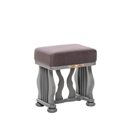 Банкетка Leset "Джульетта", Серый ясень, V19 коричнево-красный, Ткань Велюр