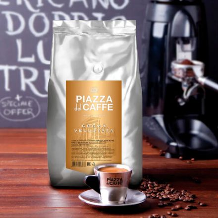 Кофе в зернах PIAZZA DEL CAFFE "Crema Vellutata" 1 кг, 1367-06