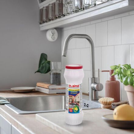 Чистящее средство 400 г, LAIMA PROFESSIONAL Антижир "Лимон", порошок, 604654 Чистящее средство 400 г, LAIMA PROFESSIONAL Антижир "Лимон", порошок, 604654