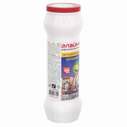 Чистящее средство 400 г, LAIMA PROFESSIONAL Антижир "Лимон", порошок, 604654 Чистящее средство 400 г, LAIMA PROFESSIONAL Антижир "Лимон", порошок, 604654