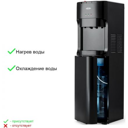 Кулер для воды VATTEN L45NE напольный, электронный, нижняя загрузка, черный Кулер для воды VATTEN L45NE напольный, электронный, нижняя загрузка, черный
