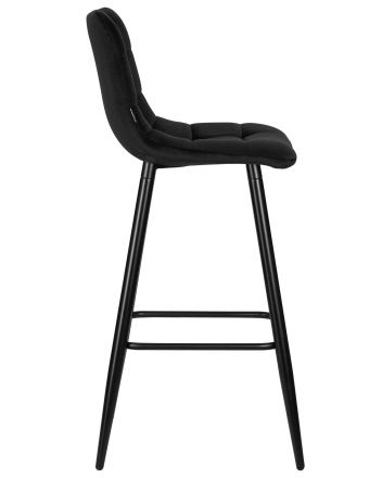Стул барный DOBRIN NICOLE, черные матовые ножки, черный велюр (108-77) Стул барный DOBRIN NICOLE, черные матовые ножки, черный велюр (108-77)