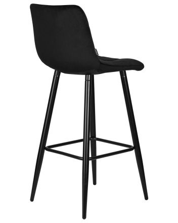 Стул барный DOBRIN NICOLE, черные матовые ножки, черный велюр (108-77) Стул барный DOBRIN NICOLE, черные матовые ножки, черный велюр (108-77)