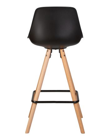 Стул полубарный DOBRIN RONNI, ножки светлый бук, черный (B-03) Стул полубарный DOBRIN RONNI, ножки светлый бук, черный (B-03)