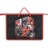 Папка для тетрадей Комус Класс Urban MotoА4 на молн с ручк,пласт,45мм,ПТ-15 Папка для тетрадей Комус Класс Urban MotoА4 на молн с ручк,пласт,45мм,ПТ-15