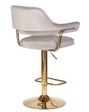Стул барный DOBRIN CHARLY GOLD, серый велюр (MJ9-75) Стул барный DOBRIN CHARLY GOLD, серый велюр (MJ9-75)