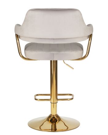 Стул барный DOBRIN CHARLY GOLD, серый велюр (MJ9-75) Стул барный DOBRIN CHARLY GOLD, серый велюр (MJ9-75)