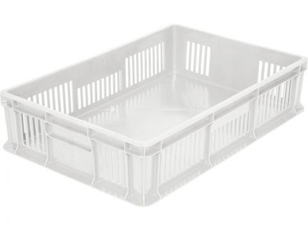 Ящик 600х400х140 мм дно сплош.стенки перф.без ручек натуральный морозостойкий