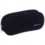Пенал-косметичка BRAUBERG овальный, полиэстер, "Black", 22х9х5 см, 229271