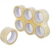 Клейкая лента упаковочная 48мм х 66м 43 мкр прозрачная 6 шт/уп СПб Клейкая лента упаковочная 48мм х 66м 43 мкр прозрачная 6 шт/уп СПб