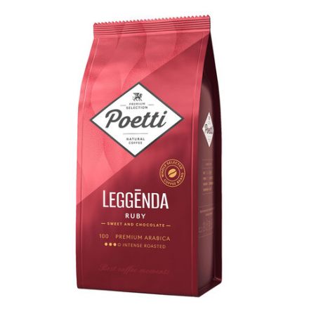 Кофе в зернах POETTI "Leggenda Ruby" 1 кг, арабика 100%, 18002 Кофе в зернах POETTI "Leggenda Ruby" 1 кг, арабика 100%, 18002