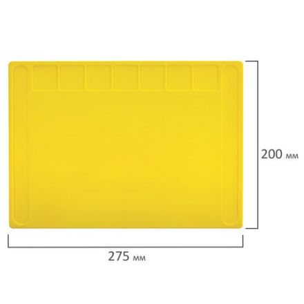 Доска для лепки с отделениями и 2 стеками А4, 280х200 мм, желтая, BRAUBERG KIDS, 271144 Доска для лепки с отделениями и 2 стеками А4, 280х200 мм, желтая, BRAUBERG KIDS, 271144