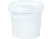 Ведро п/п 1л. круглое, с белой крышкой, NEW цв. белый Ведро п/п 1л. круглое, с белой крышкой, NEW цв. белый