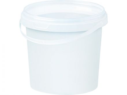 Ведро п/п 1л. круглое, с белой крышкой, NEW цв. белый Ведро п/п 1л. круглое, с белой крышкой, NEW цв. белый