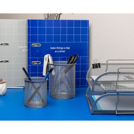 Лоток для бумаг горизонтальный Attache (металлическая сетка, высота 83 мм, серебро)