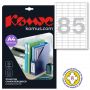 Этикетки самоклеящиеся Promega label (Комус) 38х16,9 мм 85 штук на листе белые (25 листов в упаковке)