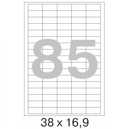 Этикетки самоклеящиеся Promega label (Комус) 38х16,9 мм 85 штук на листе белые (25 листов в упаковке)