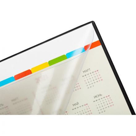 Коврик на стол Attache 380x590 мм с календарем на 3 года черный (с прозрачным верхним листом) Коврик на стол Attache 380x590 мм с календарем на 3 года черный (с прозрачным верхним листом)