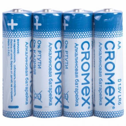 Батарейки алкалиновые "пальчиковые" КОМПЛЕКТ 20 шт., CROMEX (КРОМЕКС) Alkaline, АА (LR6, 15А), в коробке, 455593