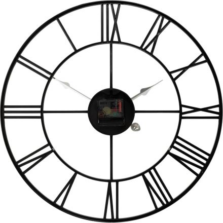 Часы настенные Классика d455мм, круг, корпус чёрный 4848-004
