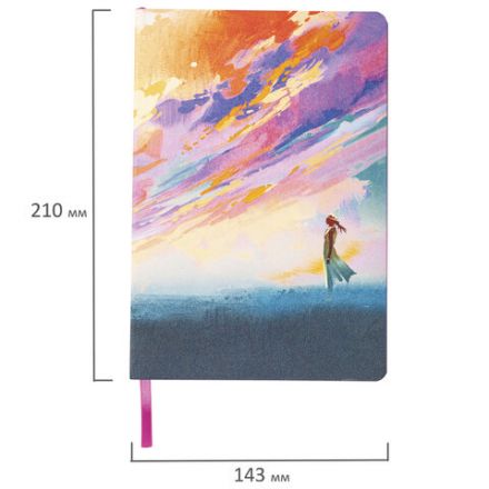 Блокнот А5 (143x210 мм), BRAUBERG VISTA "Color clouds", под кожу, гибкий, 80 л., 112068 Блокнот А5 (143x210 мм), BRAUBERG VISTA "Color clouds", под кожу, гибкий, 80 л., 112068