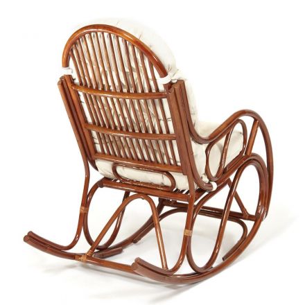 Кресло-качалка VIENNA (разборная) / без подушки /, ротанг top quality, 58x133x102 см, Pecan (орех)