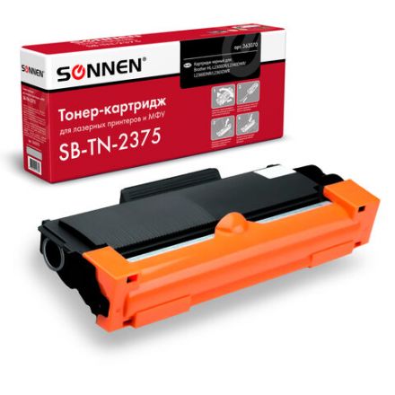 Картридж лазерный SONNEN (SB-TN2375) для BROTHER HL-L2300DR/2340DWR/DCP-L2500, ресурс 2600 страниц, 363070 Картридж лазерный SONNEN (SB-TN2375) для BROTHER HL-L2300DR/2340DWR/DCP-L2500, ресурс 2600 страниц, 363070