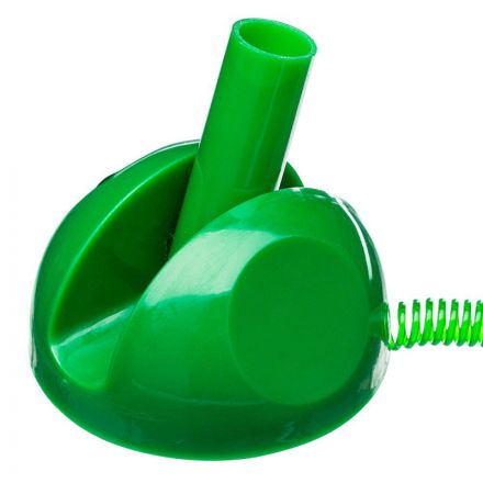 Ручка шариковая на зеленой подставке Beifa синяя на липучке с пружиной (толщина линии 0.5 мм)