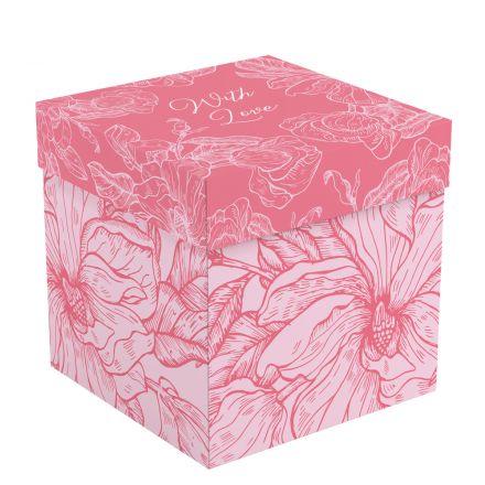 Коробка складная подарочная MESHU "Flowers", (15*15*15см) Коробка складная подарочная MESHU "Flowers", (15*15*15см)