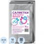 Салфетки хозяйственные из микрофибры 185г/м2 28х28см 10шт/уп_СПБ КРД