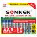 Батарейки КОМПЛЕКТ 10 шт., SONNEN Super Alkaline, AAA (LR03, 24А), алкалиновые, мизинчиковые, короб, 454232
