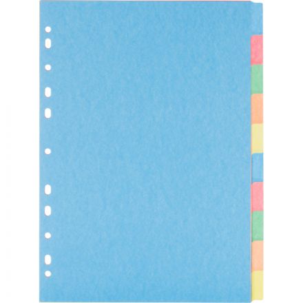 Разделитель листов Attache А4 картонный 10 листов разноцветный (297х210 мм)