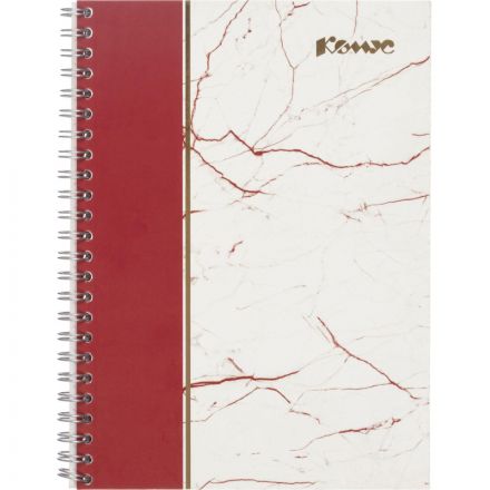 Тетрадь общая А5 80л Комус МраморКрасный клетка,80г,греб,карт,фольга,УФ-лак Тетрадь общая А5 80л Комус МраморКрасный клетка,80г,греб,карт,фольга,УФ-лак