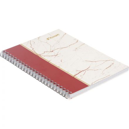 Тетрадь общая А5 80л Комус МраморКрасный клетка,80г,греб,карт,фольга,УФ-лак Тетрадь общая А5 80л Комус МраморКрасный клетка,80г,греб,карт,фольга,УФ-лак