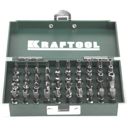 Набор бит KRAFTOOL X-Drive кованых, Cr-Mo, 50 предм, в боксе (26065-H50) Набор бит KRAFTOOL X-Drive кованых, Cr-Mo, 50 предм, в боксе (26065-H50)