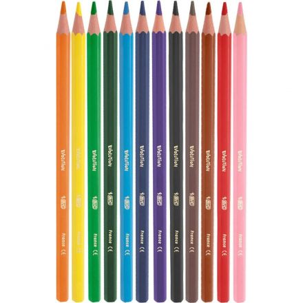 Карандаши цветные 12цв 6-гран BIC Evolution 829029