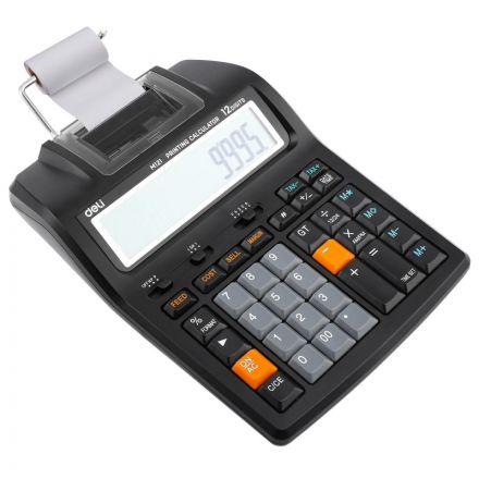 Калькулятор печатающий Deli EM121-EU,12-разряд, 172x203x55мм, черный Калькулятор печатающий Deli EM121-EU,12-разряд, 172x203x55мм, черный