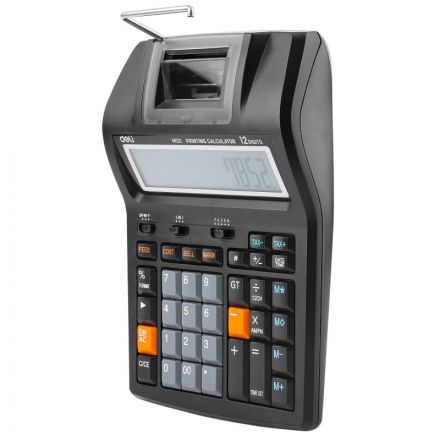 Калькулятор печатающий Deli EM121-EU,12-разряд, 172x203x55мм, черный Калькулятор печатающий Deli EM121-EU,12-разряд, 172x203x55мм, черный