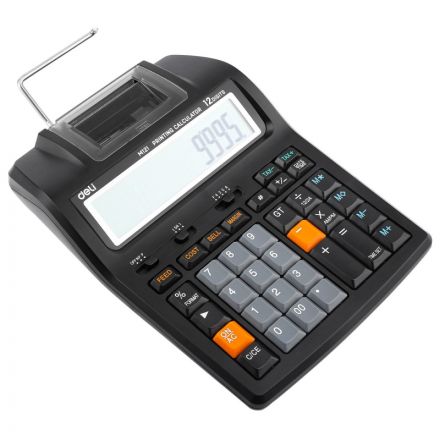 Калькулятор печатающий Deli EM121-EU,12-разряд, 172x203x55мм, черный Калькулятор печатающий Deli EM121-EU,12-разряд, 172x203x55мм, черный