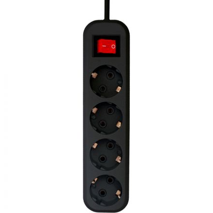 Сетевой фильтр Progix SF4PB7 4р/7м черный, 3х0,75мм, 10А/2000Вт