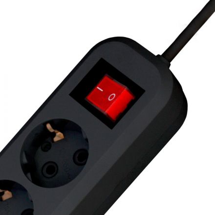 Сетевой фильтр Progix SF4PB7 4р/7м черный, 3х0,75мм, 10А/2000Вт
