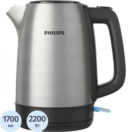 Чайник Philips HD9350/90, 2200Вт, 1,7л, нерж/черн. пластик Чайник Philips HD9350/90, 2200Вт, 1,7л, нерж/черн. пластик