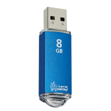 Флеш-диск 8 GB, SMARTBUY V-Cut, USB 2.0, металлический корпус, синий, SB8GBVC-B Флеш-диск 8 GB, SMARTBUY V-Cut, USB 2.0, металлический корпус, синий, SB8GBVC-B