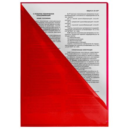 Папка-уголок жесткая, непрозрачная (тонированная), А4, BRAUBERG "UNIVERSAL", красная, 0,18 мм, 273058 Папка-уголок жесткая, непрозрачная (тонированная), А4, BRAUBERG "UNIVERSAL", красная, 0,18 мм, 273058