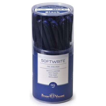 Ручка шариковая неавтомат. Softwrite Black 0,5,син,масл,манж,20-0085 Ручка шариковая неавтомат. Softwrite Black 0,5,син,масл,манж,20-0085
