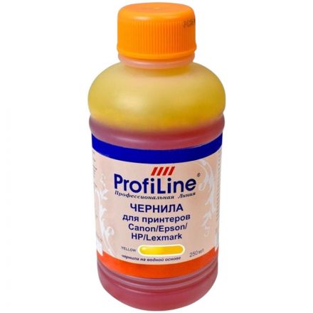 Чернила Premium для Canon/Epson/HP/Lexmark жел. 250 мл в одн ProfiLine