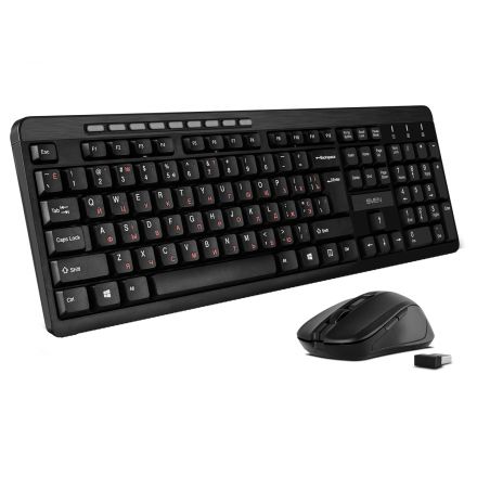 Комплект беспроводной клавиатура + мышь Sven KB-C3400W, USB, черный Комплект беспроводной клавиатура + мышь Sven KB-C3400W, USB, черный