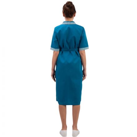 Халат для горничных и уборщиц у01-ХЛ кор.рук бирюз(р.44-46)170-176