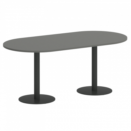 Home Office Стол овальный VR.SP-5-180.1 Металлик/Антрацит металл 1800*900*750 Home Office Стол овальный VR.SP-5-180.1 Металлик/Антрацит металл 1800*900*750