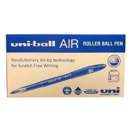 Ручка-роллер Uni-Ball "AIR Micro", СИНЯЯ, корпус черный, узел 0,5 мм, линия 0,24 мм, UBA-188-M BLUE Ручка-роллер Uni-Ball "AIR Micro", СИНЯЯ, корпус черный, узел 0,5 мм, линия 0,24 мм, UBA-188-M BLUE